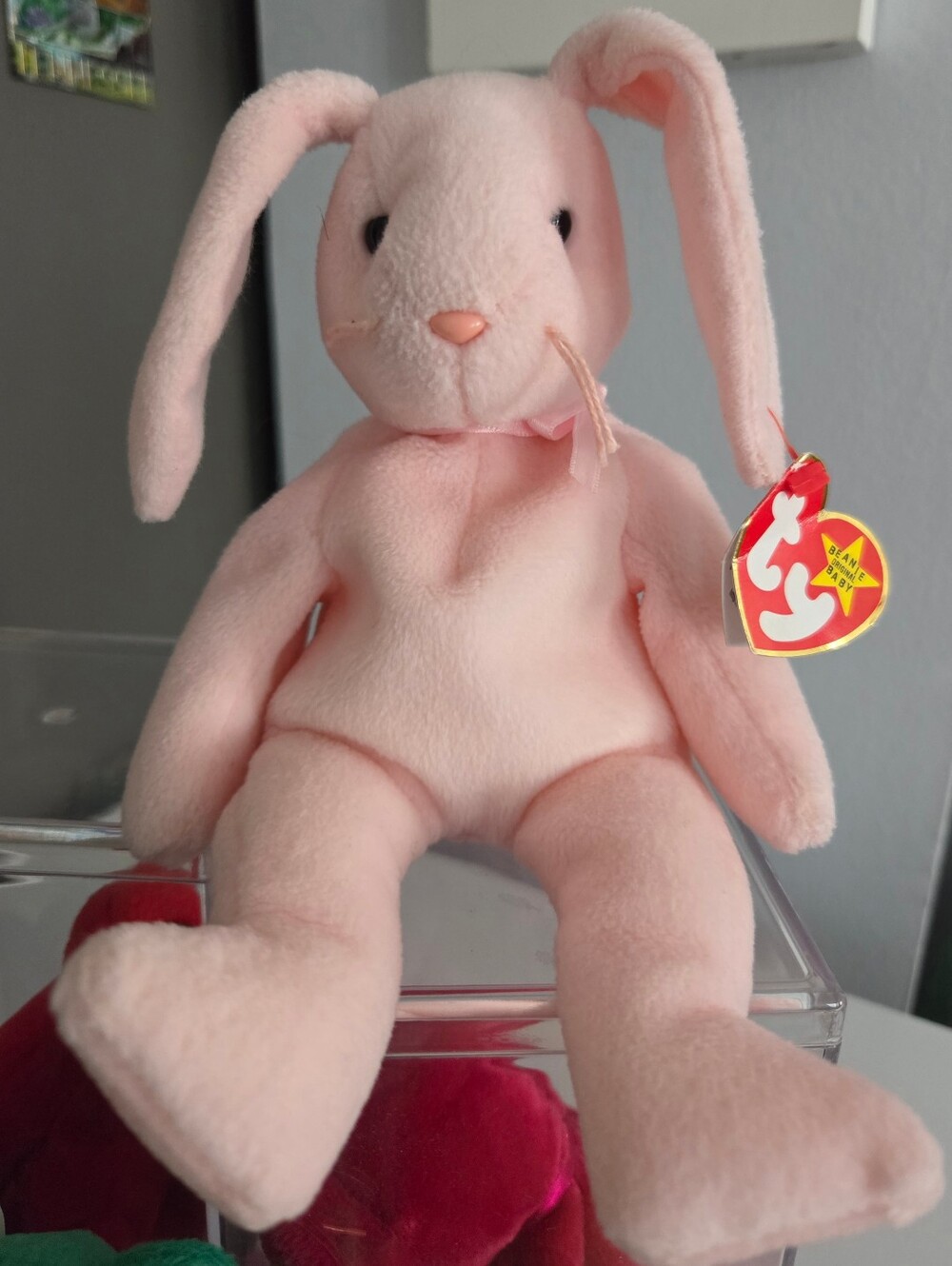 TY Pink Plush Bunny with Heart Tag
